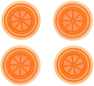 Jarware Orange JellyLid Set for Mason Jars Durable BPA Free