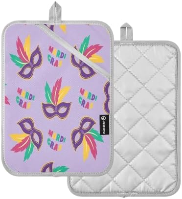 Mardi Gras Pot Holder Set 2-Piece