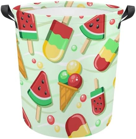 Fresh Fruit Ice Cream Waterproof Laundry Hamper