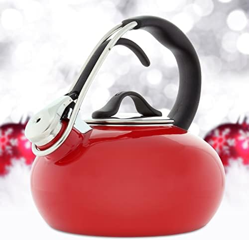 Chantal Classic Loop Enamel Whistling Tea Kettle Red
