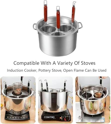 AttreX 3 Hole Stainless Steel Pasta Cooker Insert Set