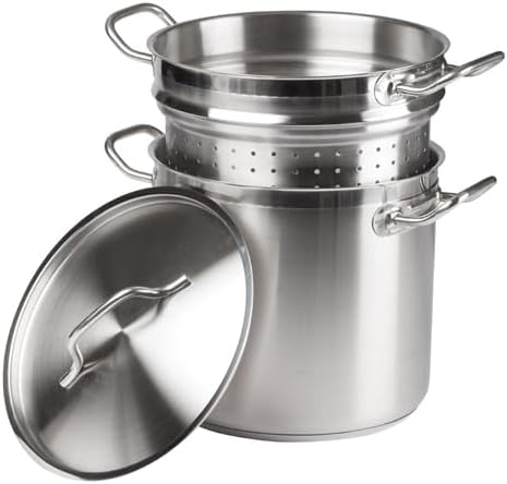 Winware 12 Quart Stainless Steamer with Cover