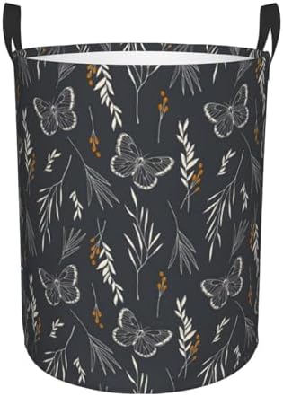 Weekend Get-Away Butterfly Laundry Hamper Collapsible with Handles 100 polyester