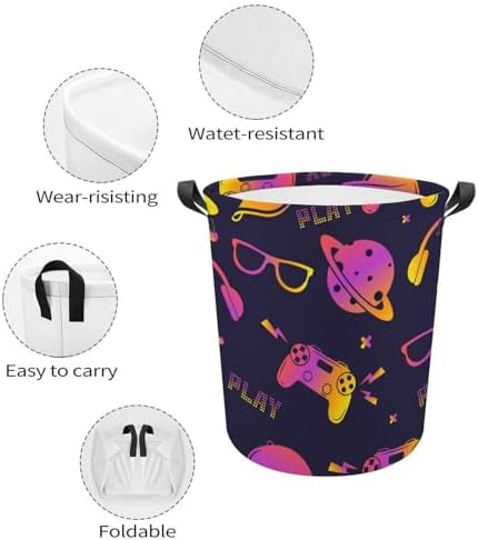 Seamless Play Pattern Laundry Hamper