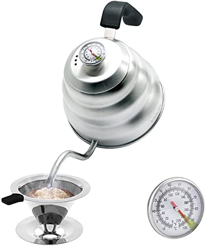 Stainless Steel 1-Liter Gooseneck Coffee Kettle Precision Brew