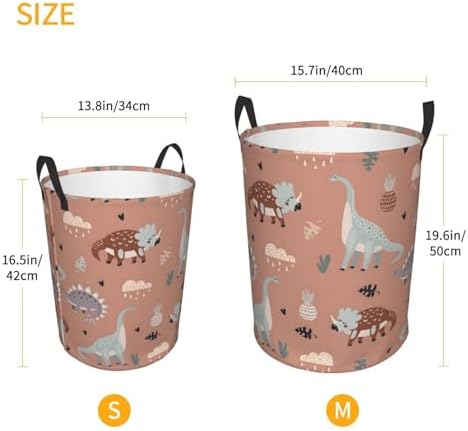 Cute Collapsible Dinosaur Laundry Hamper M