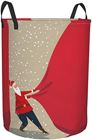 AFHYZY Christmas Foldable Laundry Basket with Handles for Easy Storage