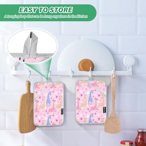 Cute Giraffe Pot Holder Set