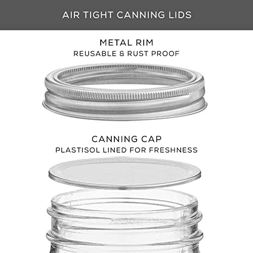JoyJolt 16 oz Mason Jars 6-Pack