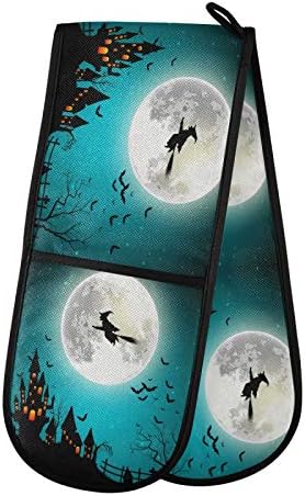 AUUXVA Long Double Oven Mitt for Baking and Grilling