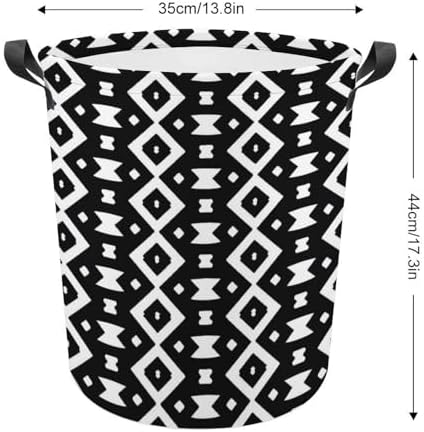 Monochrome Pattern Laundry Baskets Multi-functional Storage for Home Travel College