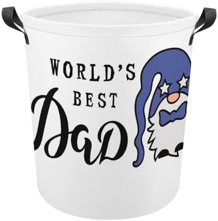 Worlds Best Dad Laundry Hamper with Handles