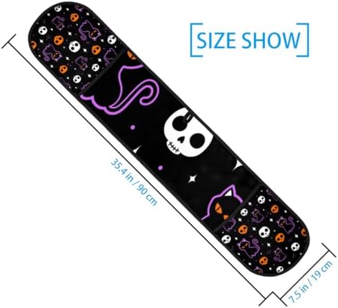 Halloween Skull Black Cat Double Oven Mitt