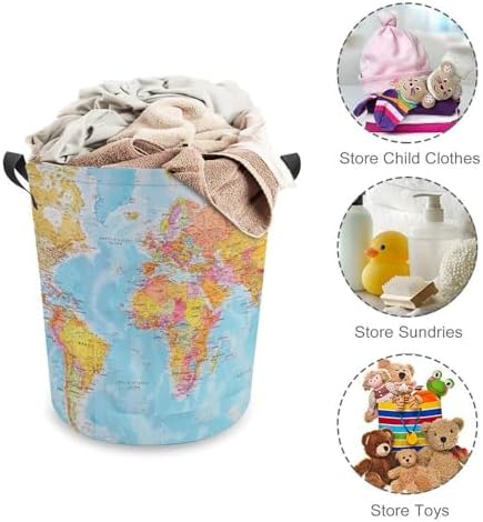 World Map Laundry Hamper