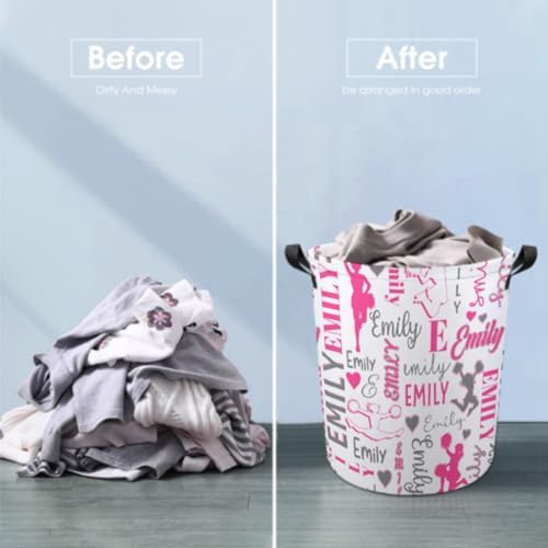 Personalized Baby Name Laundry Basket Storage Solution for Kids and Adults