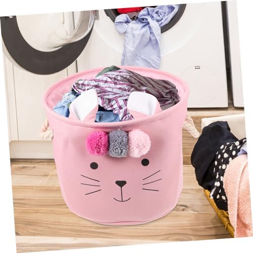 Yardenfun Baby Laundry Hamper with Handle Collapsible Storage Basket for Nursery