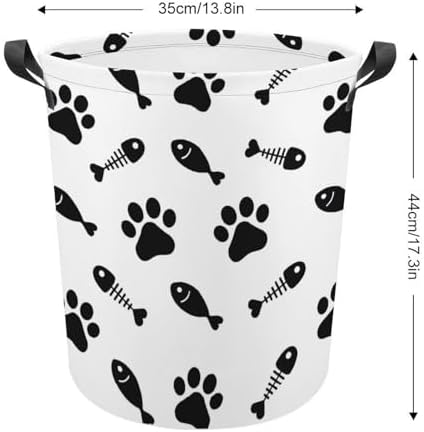 Meet Your Perfect Feline Friend The Cat Paw Fish Bone Laundry Basket