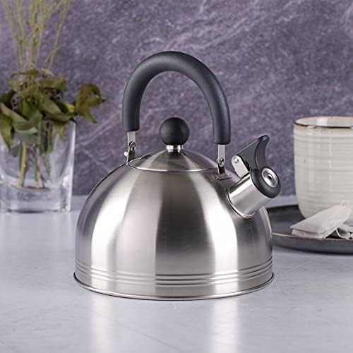 Mr Coffee Carterton Stainless Steel Tea Kettle with Whistle - 15 Quart