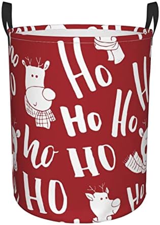 AFHYZY Christmas Laundry Hamper Collapsible with Handles for Bedside Storage