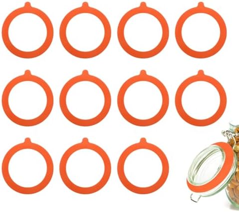 12-Pack Silicone Gasket Set for Glass Jars