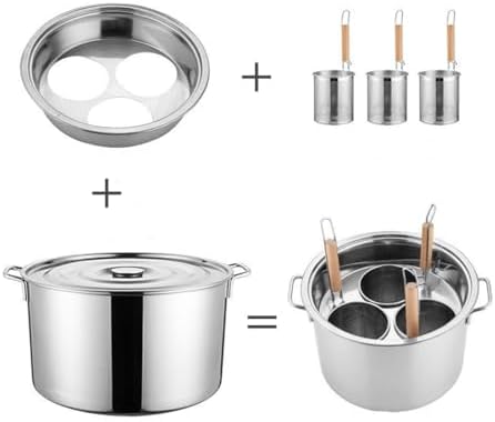 Pasta Cooker with 3 Strainer Baskets Set