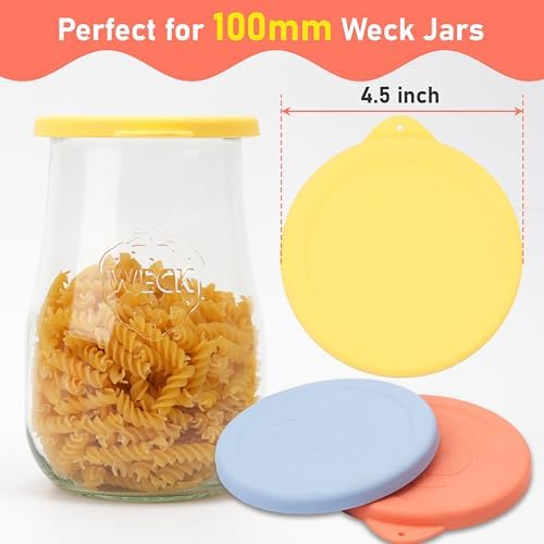 2 Pk 100mm Silicone Lids for Weck Jars