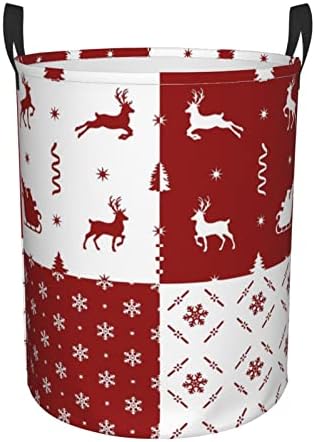 Reusable Christmas Laundry Hamper with Easy Handles Durable and Space-Saving