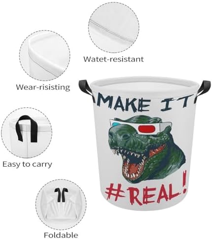 MEIKKO Dinosaur Head 3D Glasses Laundry Hamper