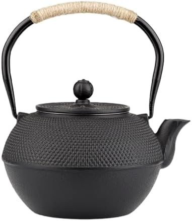 SECHUDIO Japanese Tetsubin Cast Iron Teapot 1200ml Black