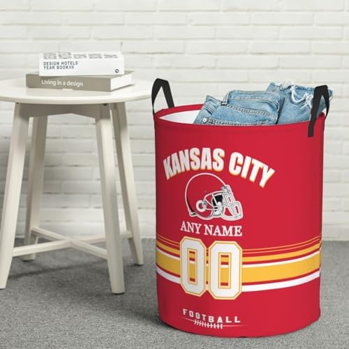Personalized Football-Style Laundry Hamper