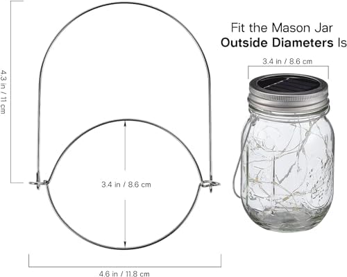 Premium Stainless Steel Mason Jar Wire Hangers Hanging Cables for Mason Jars
