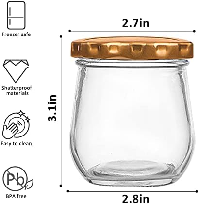 VERONES 40 Pack 6 oz Mason Jars with Lids