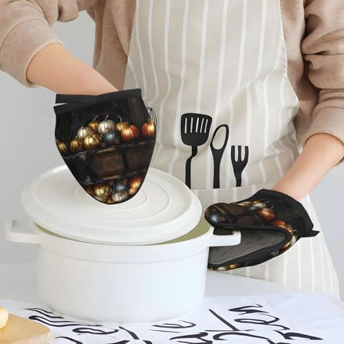 Mini Halloween Silicone Oven Mitts - Heat-Resistant Stylish Pumps