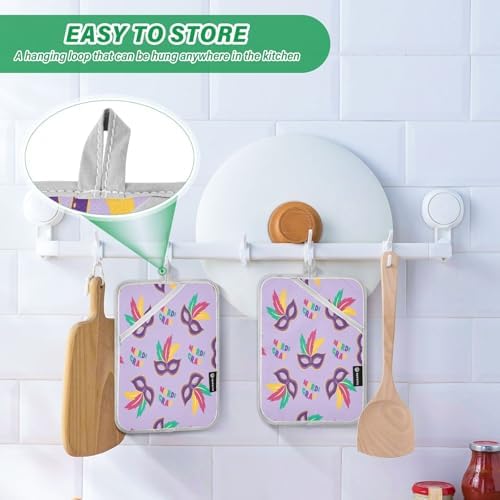 Mardi Gras Pot Holder Set 2-Piece