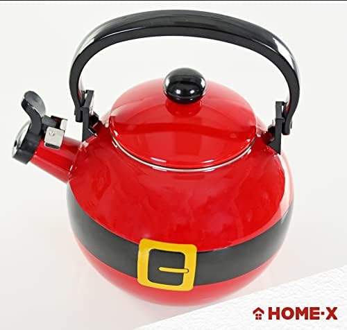 Home-X Santa Claus Whistling Tea Kettle Christmas Gift