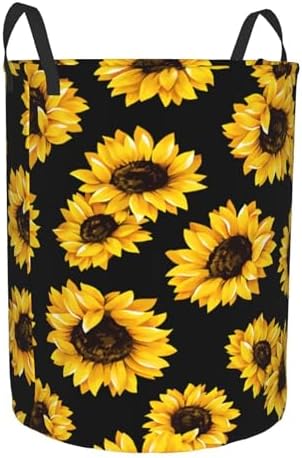 Sunflower Folding Laundry Basket - Durable Waterproof Organizer for Home Car