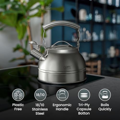GIPFEL INTERNATIONAL Stainless Steel Whistling Tea Kettle