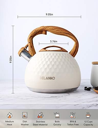 Stainless Steel Tea Kettle Effortlessly Boils 27 Quart