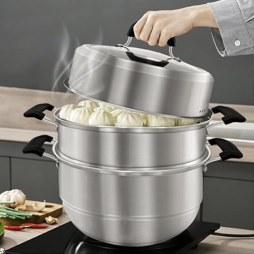 MANO Steamy Pot 2-Layer Stainless Steel with Handle for Quick Meals
