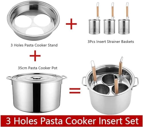 BINGWANG Premium Pasta Pot Insert Set for Home Restaurant Use