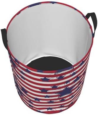 Red Collapsible Laundry Basket with Handles