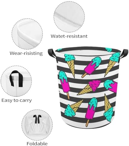 Compact Colorful Summer Laundry Hamper