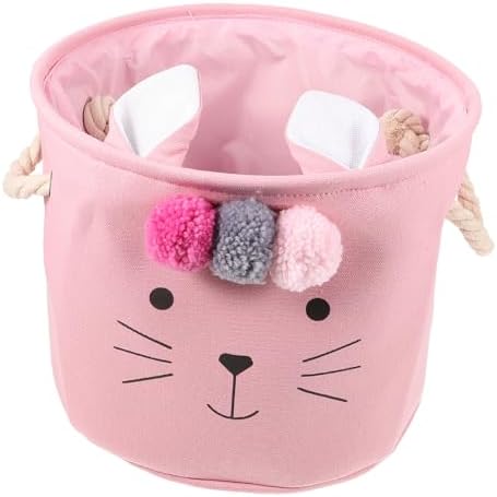 Yardenfun Baby Laundry Hamper with Handle Collapsible Storage Basket for Nursery