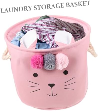 Yardenfun Baby Laundry Hamper with Handle Collapsible Storage Basket for Nursery
