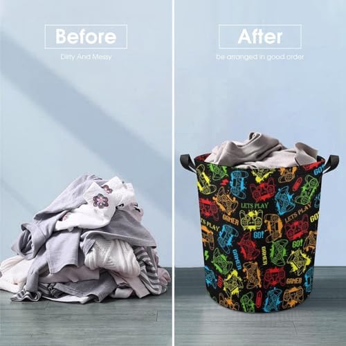 Game ThemeBEST Laundry Basket Stylish Storage for Gamers Boys More