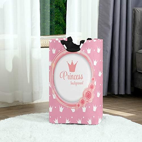 SUABO Princess Crown Collapsible Folding Laundry Basket