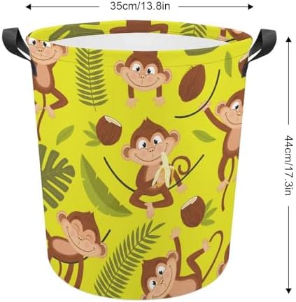 Chic Monkey Palm Tree Storage Basket Waterproof 173x138 Capacity