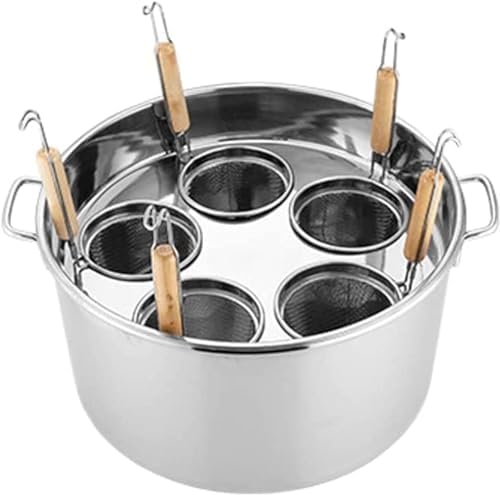 DAOUXIAOSP 5-Hole Pasta Pot Set with Strainer Basket