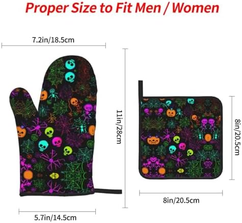 Halloween Oven Mitts Pot Holders Set