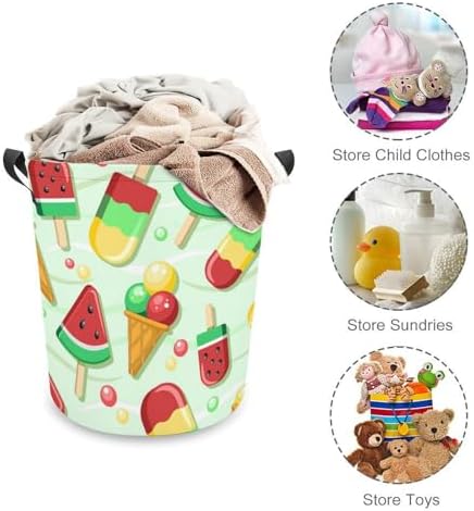 Fresh Fruit Ice Cream Waterproof Laundry Hamper